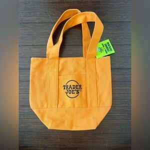 Trader Joe’s Bag Trader Joes Reusable Heavy duty MINI canvas bag Orange